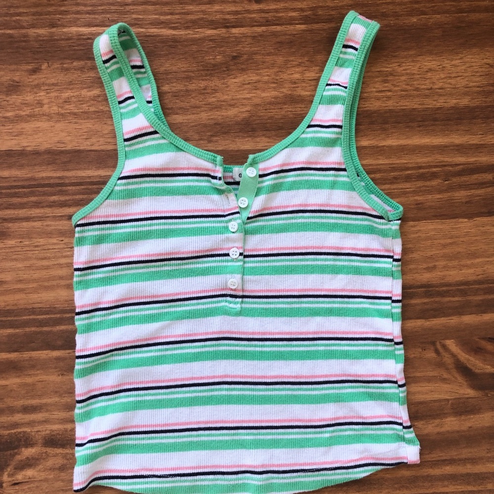 Stripped cropped tank top